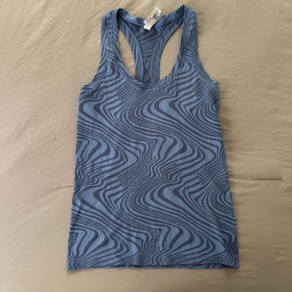 Athleta blue swirl tank top